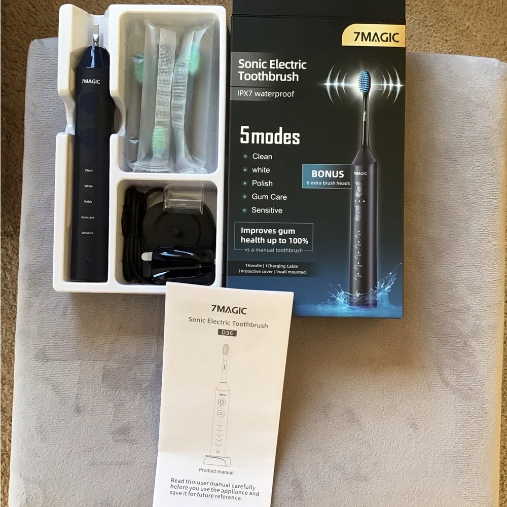 7 Magic 5 Mode Sonic Electric Toothbrush